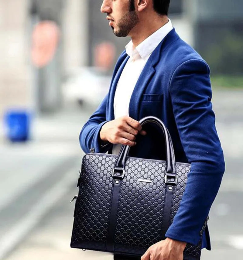 Men’s Leather Business Briefcase | High-Quality Large Capacity Shoulder & Messenger Laptop Bag