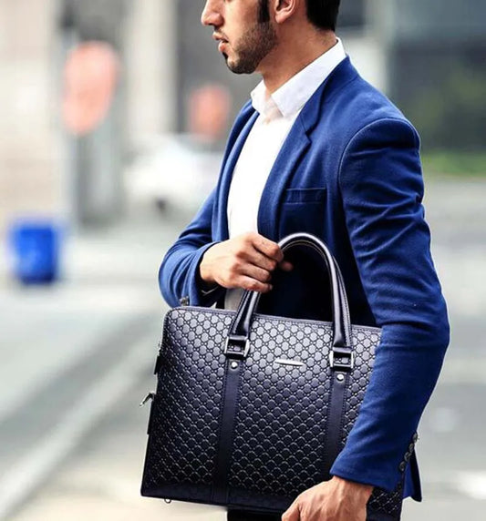 Men’s Leather Business Briefcase | High-Quality Large Capacity Shoulder & Messenger Laptop Bag