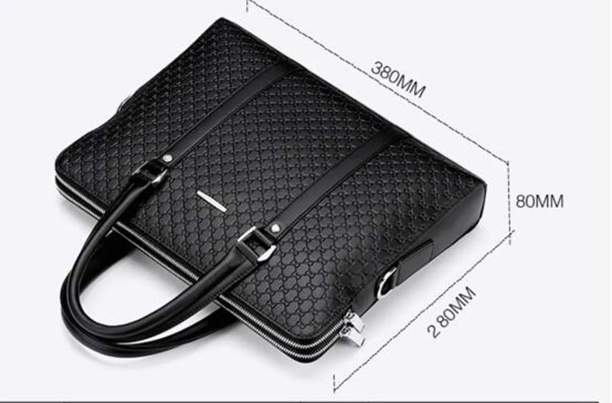 Men’s Leather Business Briefcase | High-Quality Large Capacity Shoulder & Messenger Laptop Bag