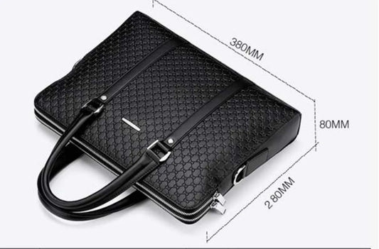 Men’s Leather Business Briefcase | High-Quality Large Capacity Shoulder & Messenger Laptop Bag