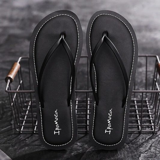 TideLuxe Leather Flip-Flops