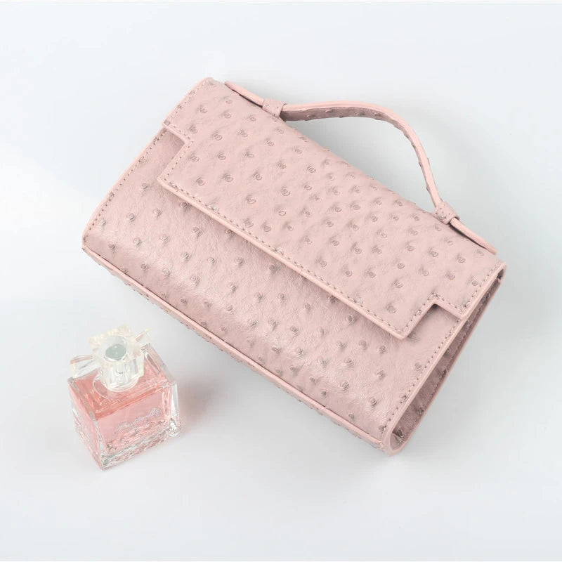 Nocturne Luxe - Women's Ostrich Texture Evening Party Handbag