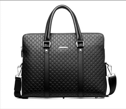 Men’s Leather Business Briefcase | High-Quality Large Capacity Shoulder & Messenger Laptop Bag