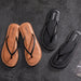 TideLuxe Leather Flip-Flops