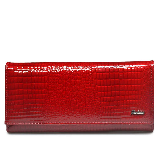 Luxury Genuine Leather Women's Wallet - Alligator Pattern Long Clutch with Coin Purse