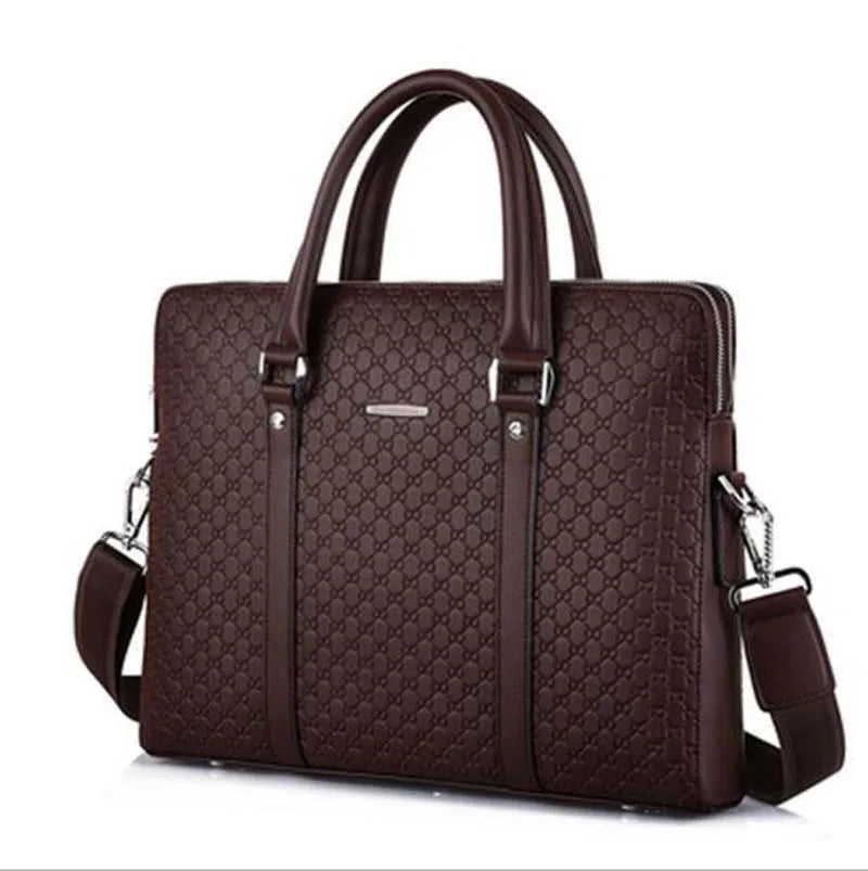 Men’s Leather Business Briefcase | High-Quality Large Capacity Shoulder & Messenger Laptop Bag