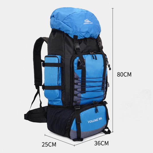 90L Large Capacity Travel & Camping Backpack - Outdoor Hiking, Climbing, and Mountaineering Rucksack for Men & Women