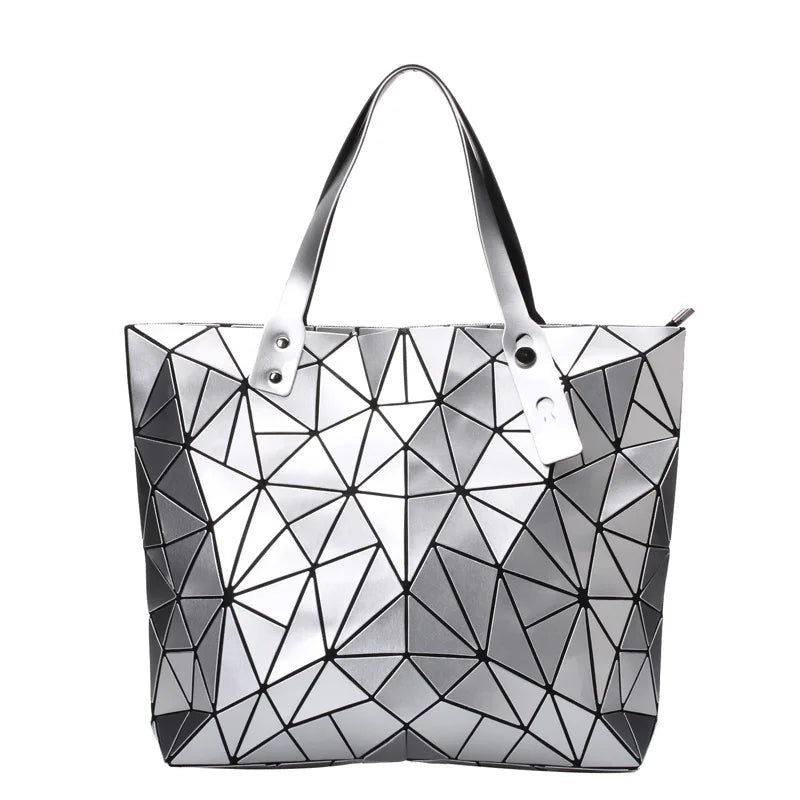 LustraGlow Summer Holographic Tote - Fashion Messenger & Shoulder Bag for Women