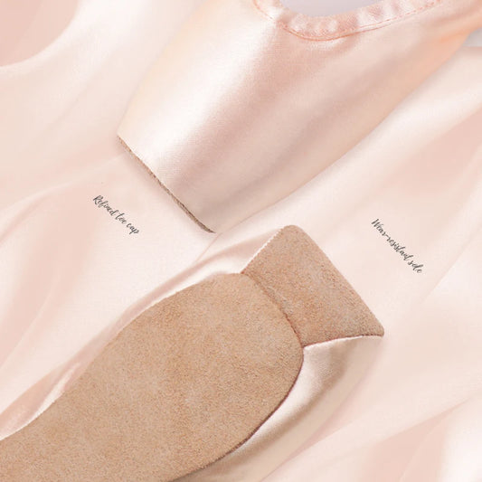 Professional Satin Ballet Pointe Shoes for Women - Leather Sole with Ribbons for Ballerinas