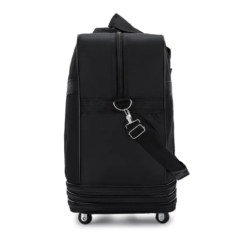 Expandable Foldable Trolley Luggage - 27/32/42 Inch Travel Bag with Wheels for Men & Women, Versatile Weekend Suitcase