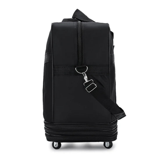 Expandable Foldable Trolley Luggage - 27/32/42 Inch Travel Bag with Wheels for Men & Women, Versatile Weekend Suitcase
