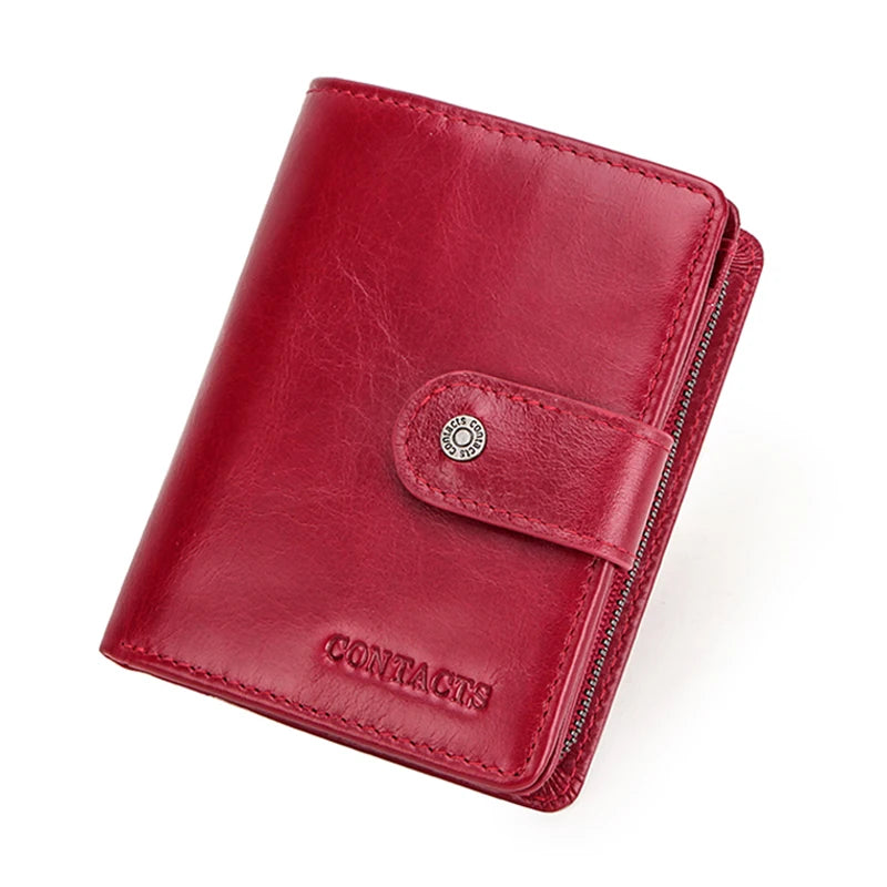 Genuine Leather RFID Vintage Men’s Wallet | Short Wallet with Coin Pocket & Zipper Card Holder