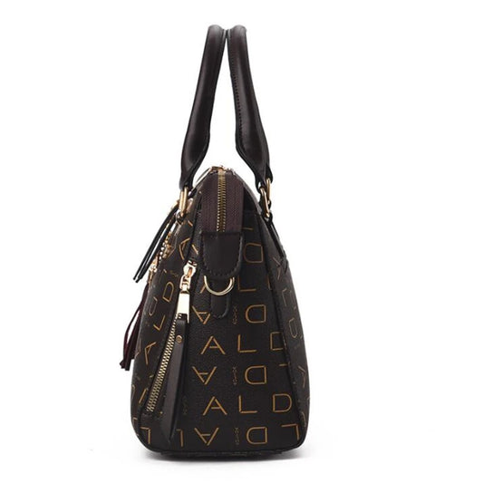 ChicLetter Luxe Tassel Tote - Elegant PU Leather Handbag for Women