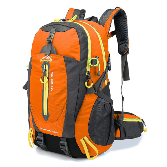 40L Water-Resistant Travel & Hiking Backpack - Outdoor Camping, Trekking, Laptop Daypack for Men & Women
