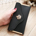 Women's Crown Style Long Wallet - Elegant Hasp & Zipper Clutch with ID Card Holder and Coin Pouch