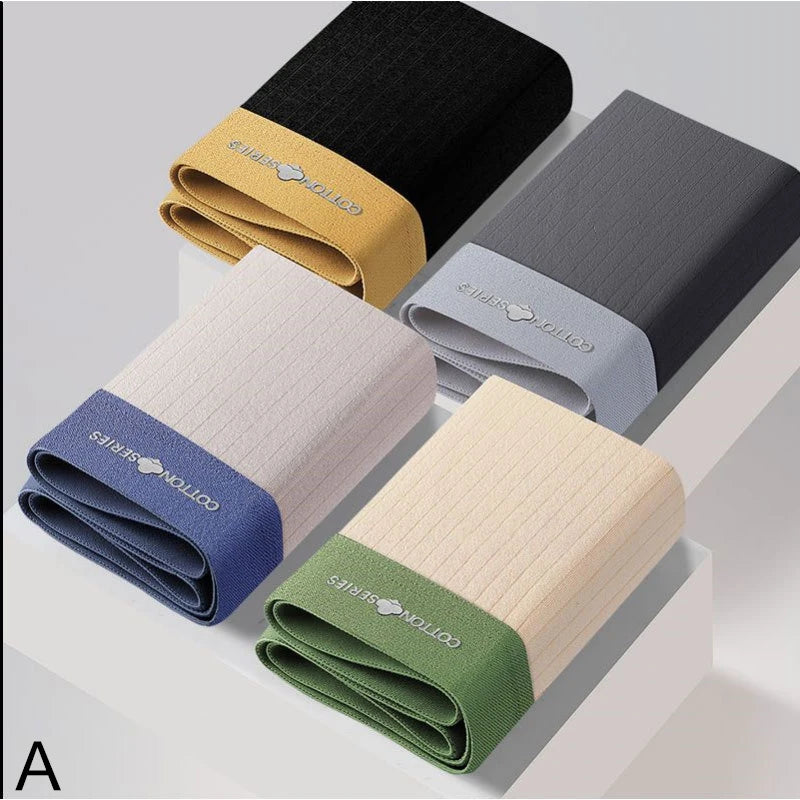 Men’s Cotton Boxer Briefs - Comfortable, Skin-Friendly, Antibacterial, Large Size Summer Underwear