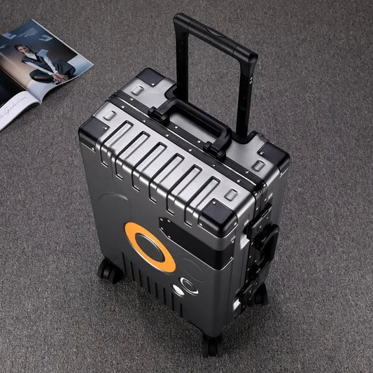 Aluminum Frame Suitcase - Silent Wheels, TSA Lock, Fashion Rolling Trolley Luggage 20/22/24/28 Inch