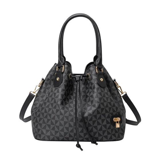Trendy Women's Printed Bucket Bag - Large Capacity Luxury Crossbody & Shoulder Handbag