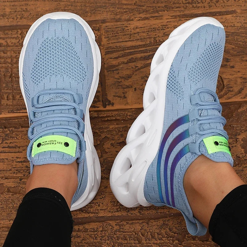 Luxury Mesh Sports Shoes - Breathable Lightweight Running & Gym Sneakers for Women