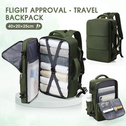 Ryanair Approved Notebook Travel Backpack - Waterproof Laptop Cabin Bag for Men & Women