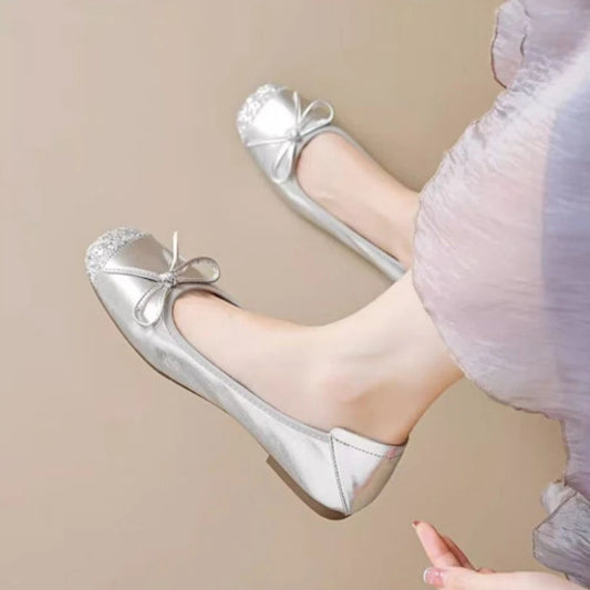 New Style Women’s Bow Ballet Flats – Soft Sole Shallow-Mouth Designer Flats