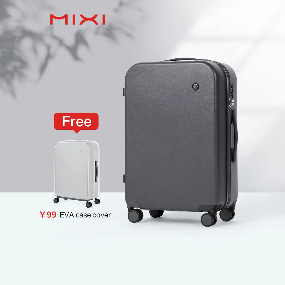 Mixi Puristic Design Hardside Travel Luggage - Rolling Trolley Suitcase for Men & Women, 16"/20"/22"/24"/26"/28"
