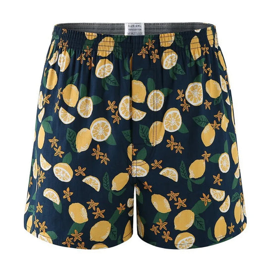 Men’s 100% Cotton Boxer Brief - Soft, Comfortable, Stretch Home Shorts with Aloe Fabric