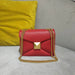 Verde Rivetta - Cowhide Leather Chain Shoulder Bag with Gold Stud Accents