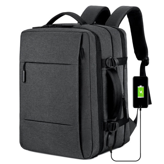 Men’s Large Capacity Laptop Backpack with USB Charging - Waterproof Business & Travel Mochila