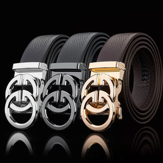 Luxury Designer GG Leather Belt - Double G Buckle, Premium Strap for Men & Women