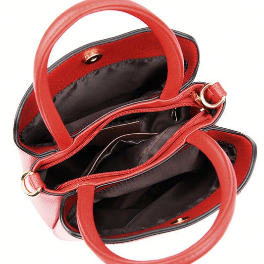 VeraMode Luxe Commuter Tote - Multi-Way High-Capacity Handbag for Women