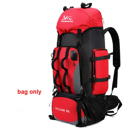 90L Waterproof Hiking & Camping Backpack - Large Capacity Outdoor Trekking Rucksack for Travel & Sports