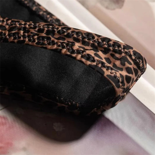 High-Slit Leopard Print Thong - Sexy Ice Silk Seamless One-Piece Underwear for Women, Fitness & Plus Size G-String