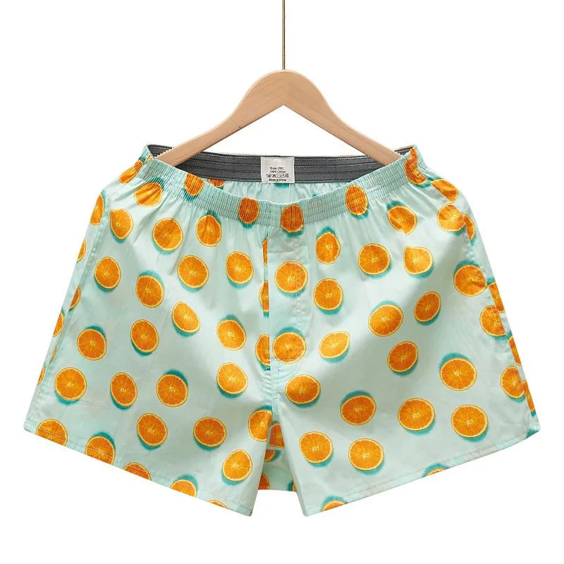 Men’s 100% Cotton Boxer Brief - Soft, Comfortable, Stretch Home Shorts with Aloe Fabric