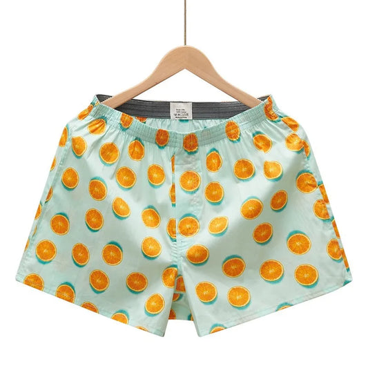 Men’s 100% Cotton Boxer Brief - Soft, Comfortable, Stretch Home Shorts with Aloe Fabric