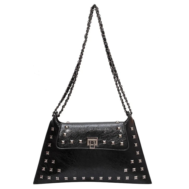 Vintage Rivet Charm - Multi-Style Chain Shoulder & Crossbody Handbag for Women