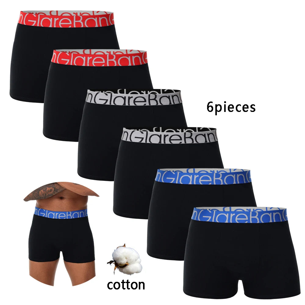 Men’s Cotton Boxer Briefs - 6-Pack, Soft, Breathable, Luxury Underwear for Men