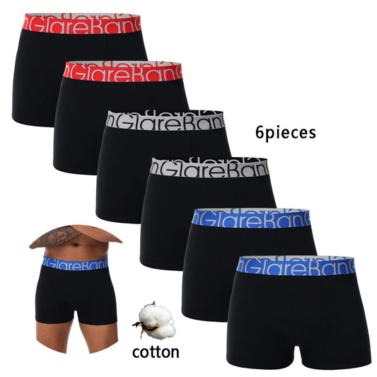Men’s Cotton Boxer Briefs - 6-Pack, Soft, Breathable, Luxury Underwear for Men