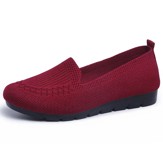 Summer Mesh Slip-On Sneakers - Breathable Casual Flat Shoes, Lightweight Comfort Loafers for Women