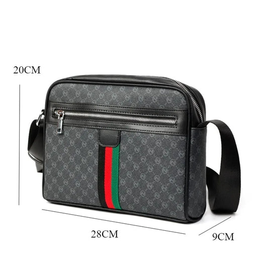Luxury Men’s Crossbody Bag | Designer Letter Print Shoulder Messenger Sling Satchel
