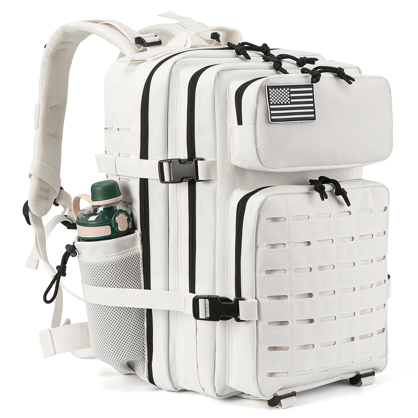 25L/45L Tactical Backpack for Men & Women - Outdoor Survival Bug Out Bag with Bottle Holder