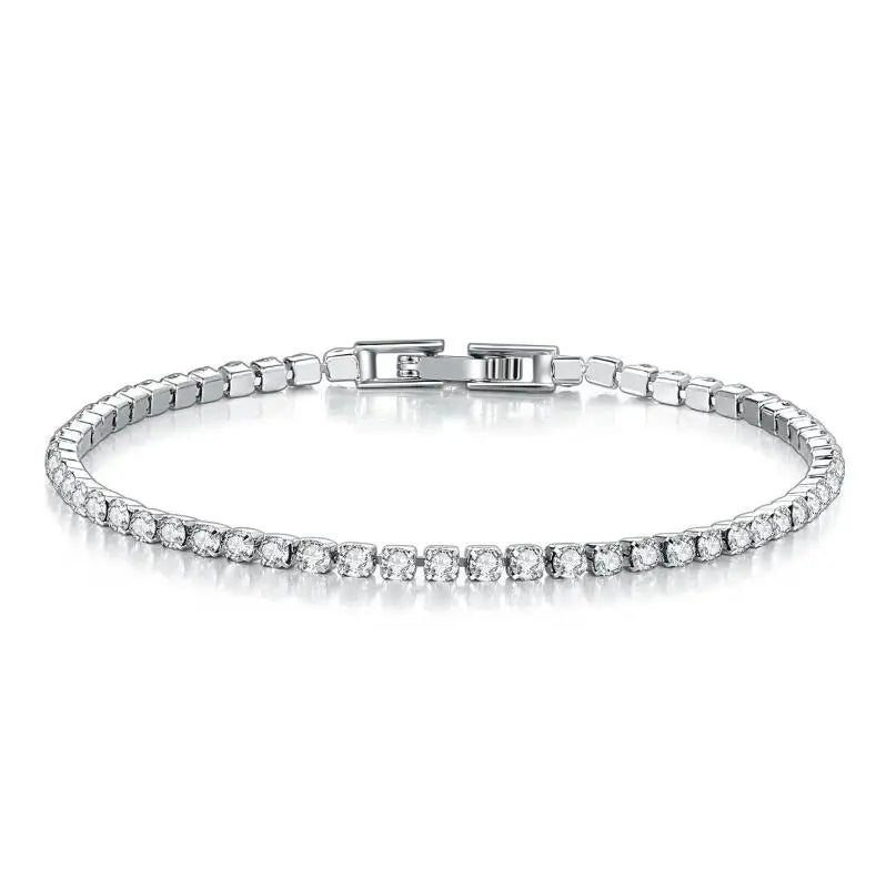 Real Moissanite Bracelet - Sparkling 925 Sterling Silver Luxury Jewelry for Weddings & Parties