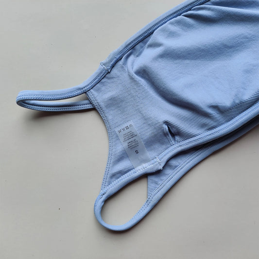 RFTE Backless Bandeau Sports Bra - Seamless Crop Top for Women, Yoga & Gym Workout, Push-Up Fitness Sportswear