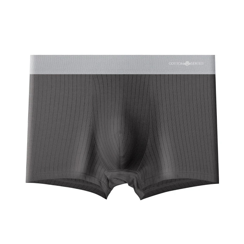 Men’s Cotton Boxer Briefs - Comfortable, Skin-Friendly, Antibacterial, Large Size Summer Underwear