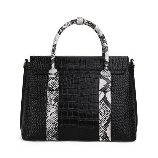 Aidrani Luxe Croco Cowhide Shoulder Bag - Elegant Large Capacity Leather Handbag for Women