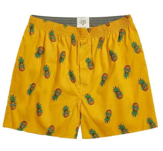 Men’s 100% Cotton Boxer Brief - Soft, Comfortable, Stretch Home Shorts with Aloe Fabric