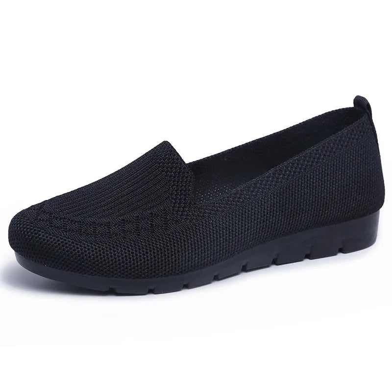 Summer Mesh Slip-On Sneakers - Breathable Casual Flat Shoes, Lightweight Comfort Loafers for Women