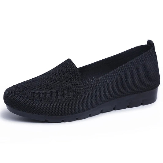 Summer Mesh Slip-On Sneakers - Breathable Casual Flat Shoes, Lightweight Comfort Loafers for Women