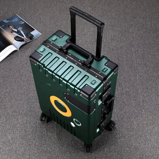Aluminum Frame Suitcase - Silent Wheels, TSA Lock, Fashion Rolling Trolley Luggage 20/22/24/28 Inch