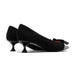 Women’s Winter High Heels - Velvet Black Shoes, Business & Dinner Heels